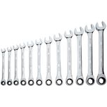Carlyle Tools - 12 Piece Metric Flat Ratcheting Spanner Set - RW612M